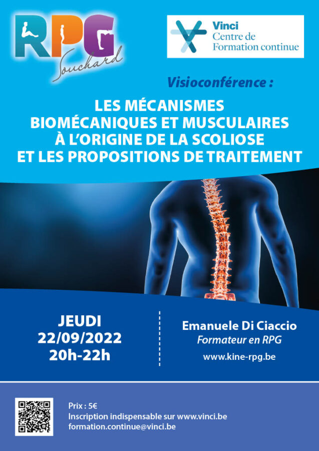 Visio-conférence sur les mécanisme biomécaniques et musculaires à l’origine de la scoliose et les propositions de traitement